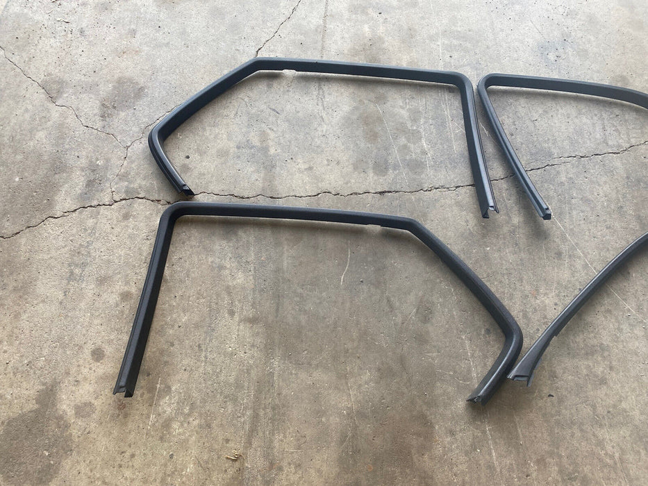 86-94 BMW 7 Series E32 Front & Rear Door Entry Upper Trim Black 740iL #1480E