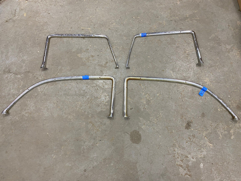 1955-1956 Chrysler Imperial Upper Door Chrome Trim Set of 4 Front Rear #2523E
