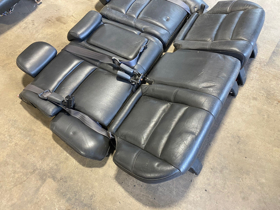 1998-00 Volvo V70 V70XC C70 S70 Rear Seat Set Charcoal Leather OEM Upper #1026E