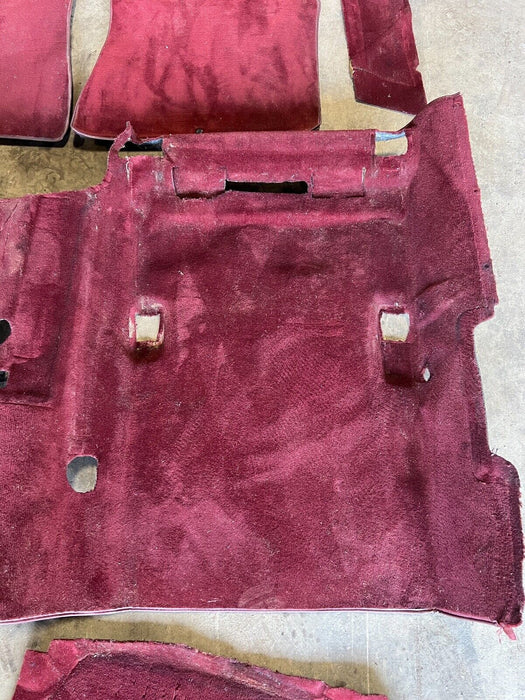 1979-85 Mercedes 300SD W126 Maroon Interior Molded Carpet Full Set OEM #440EM