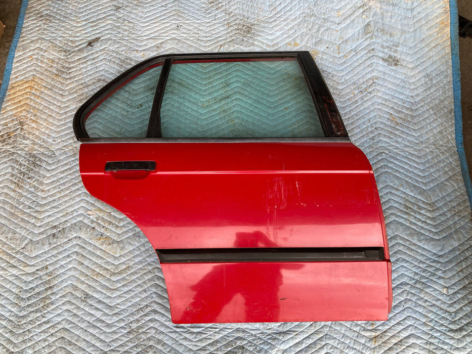 1982-1994 BMW E30 320i 318i 325i Rear Passenger Door Right RH Red OEM #2282M