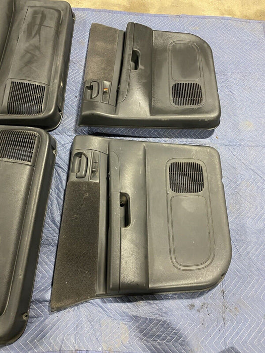 2001-2004 Dodge Dakota Front & Rear Door Card Panel Set Dark Gray L R OEM #2469E