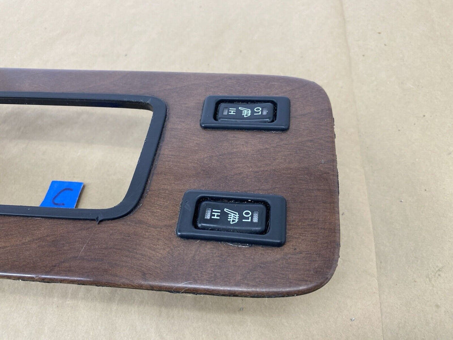 1997-2001 Lexus ES300 Wood Grain Shifter Surround w/Heated Seats Trim #2369E