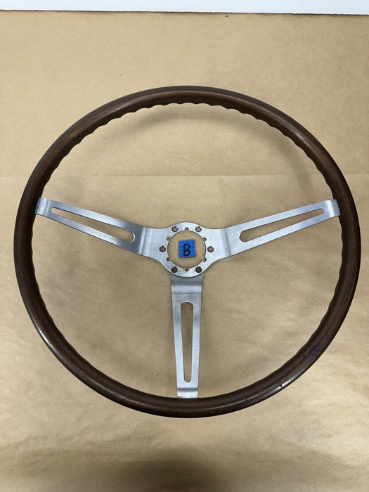 1963-1968 Corvette C2 C3 Walnut Wood Steering Wheel 3 Spoke OEM *NICE* #3237E