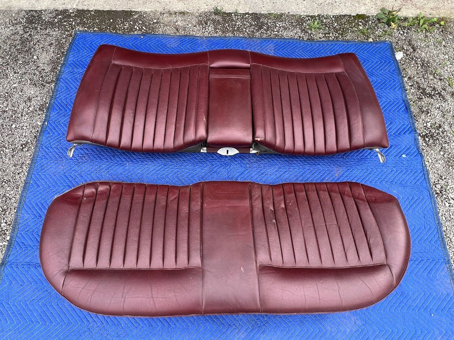 1979-1985 Mercedes 300SD W126 Maroon Leather Rear Seat 1269200750 OEM#319EM