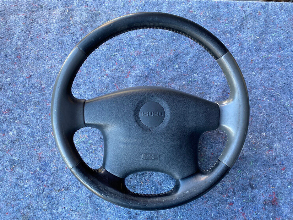 99-01 ISUZU VEHICROSS Two Tone Steering Wheel & Horn Button Center Gray #1386E