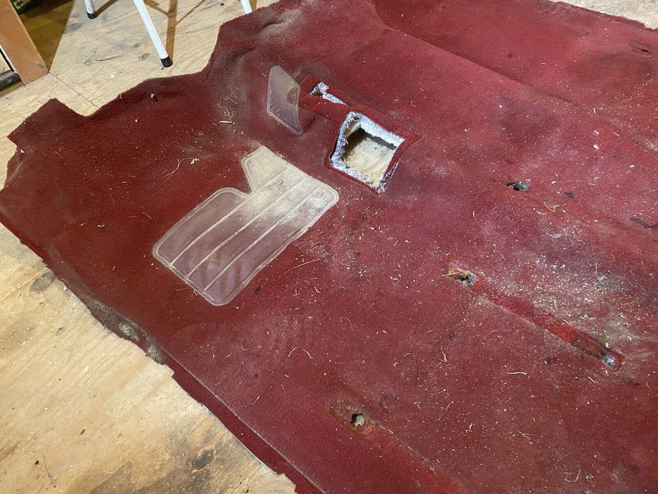 88-98 Chevy Silverado GMC Floor Carpet Set Front & Rear OEM Maroon Red #398E