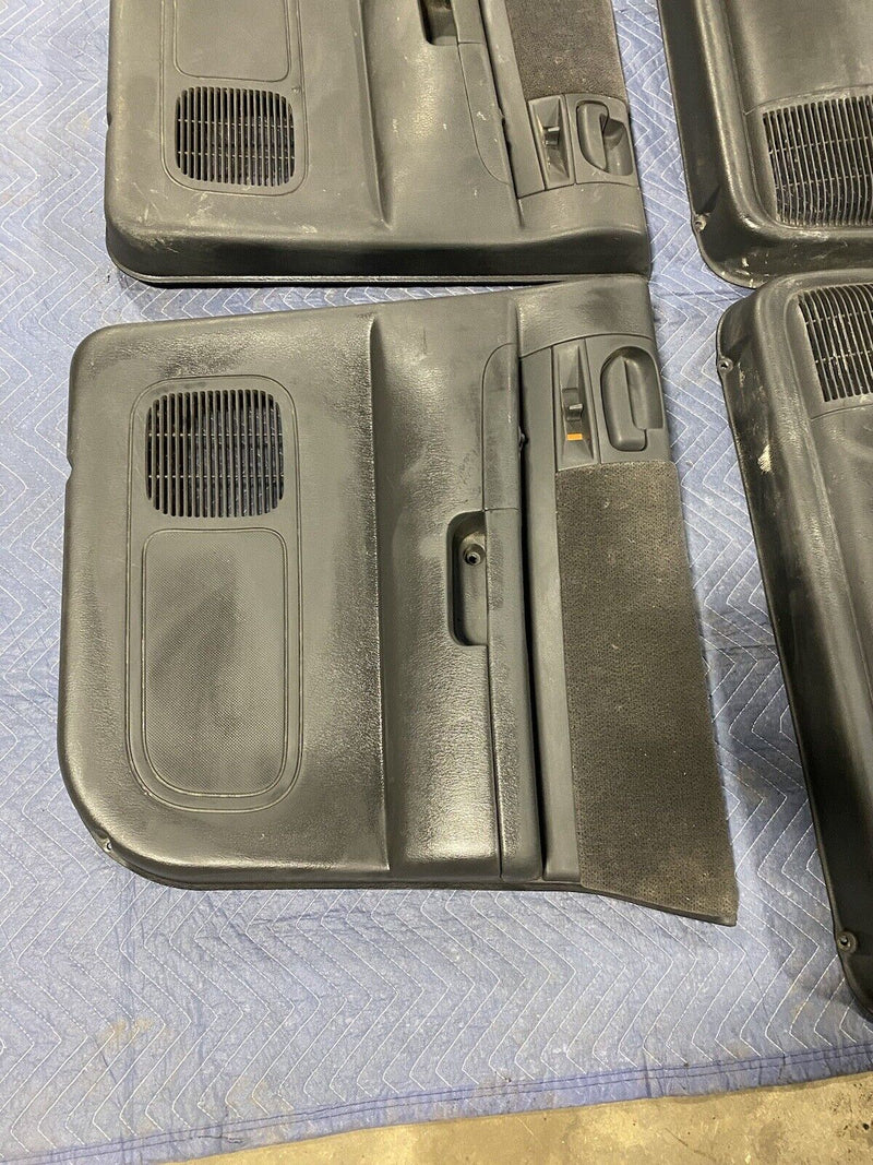 2001-2004 Dodge Dakota Front & Rear Door Card Panel Set Dark Gray L R OEM #2469E