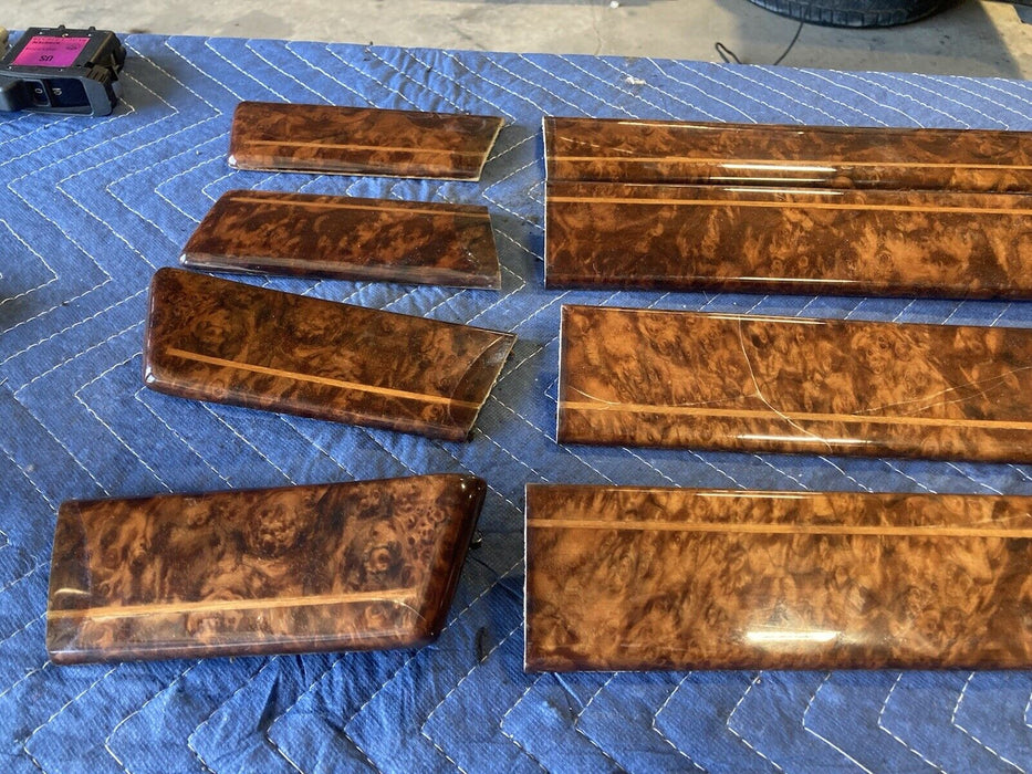 1986-1994 BMW 7 Series E32 Door Trim Wood Set Of 8 Veneer Settimana OEM #1035M