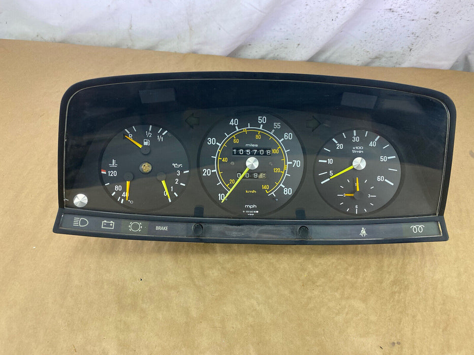 Mercedes Benz W123 Instrument Gauge Cluster 87001123 105k Miles OEM #2495EJ