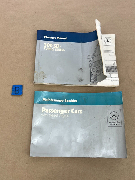 1979-1985 Mercedes 300SD W126 Owner's Manual & Maintenance Booklet OEM #281EM