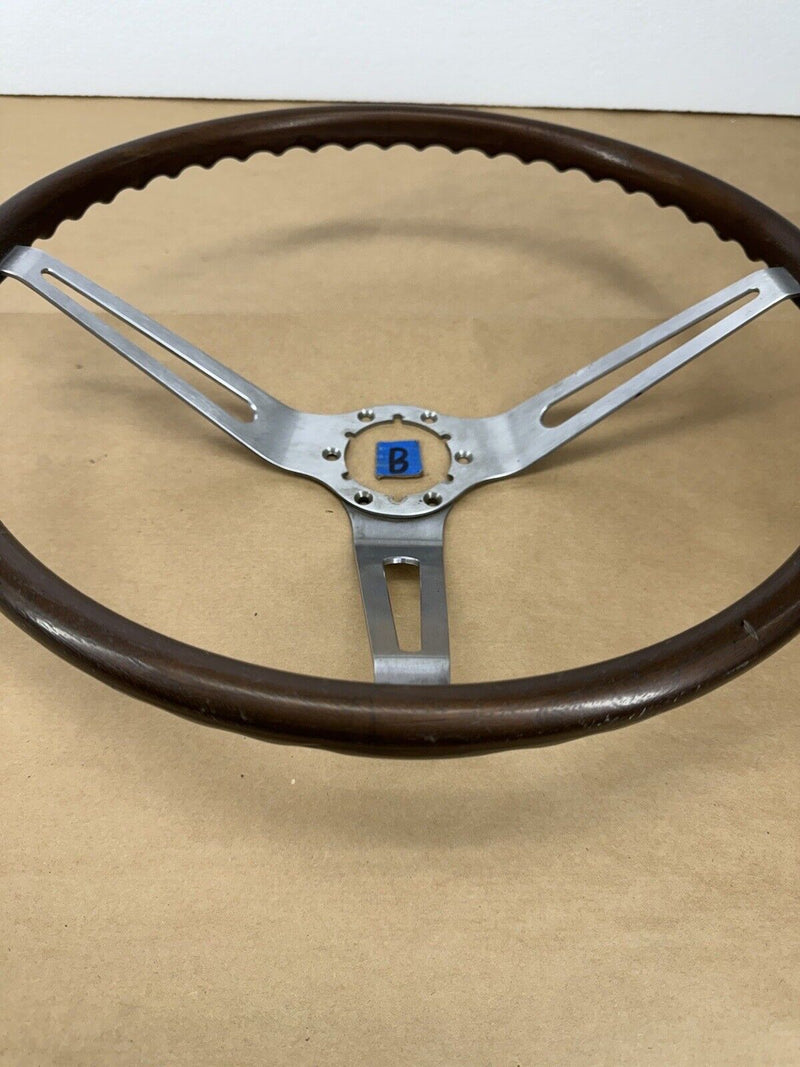 1963-1968 Corvette C2 C3 Walnut Wood Steering Wheel 3 Spoke OEM *NICE* #3237E