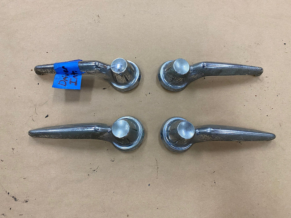 1955-1956 Chrysler Imperial Front & Rear Interior Door Handle Set of 4 #2528E