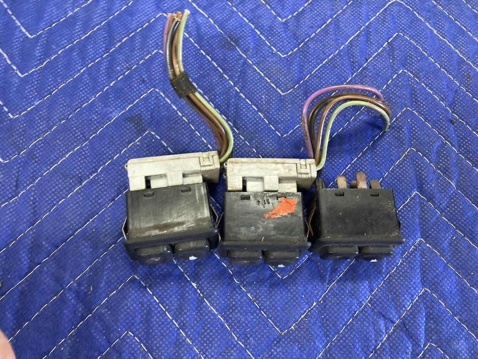 1984-1991 BMW 318i 325i E30 Set Of 3 Window Switch Button 1378938 OEM #2542M