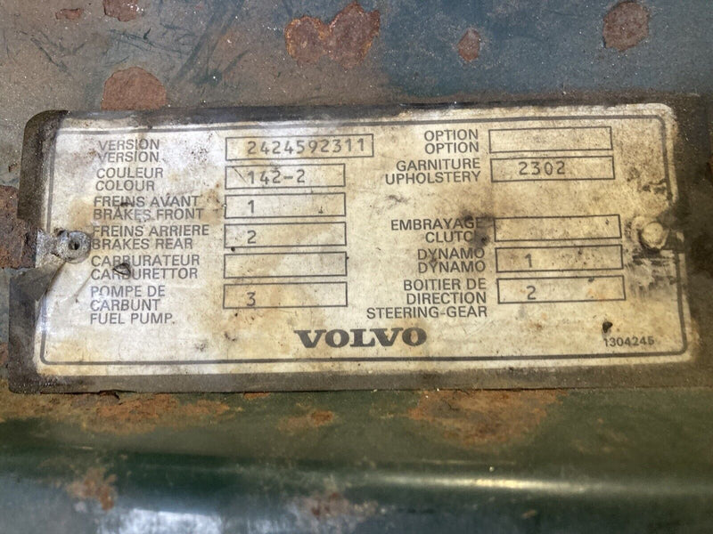 1975-1985 Volvo 242 240 244 245 1 Round Headlight Core Support Frame OEM #1696M