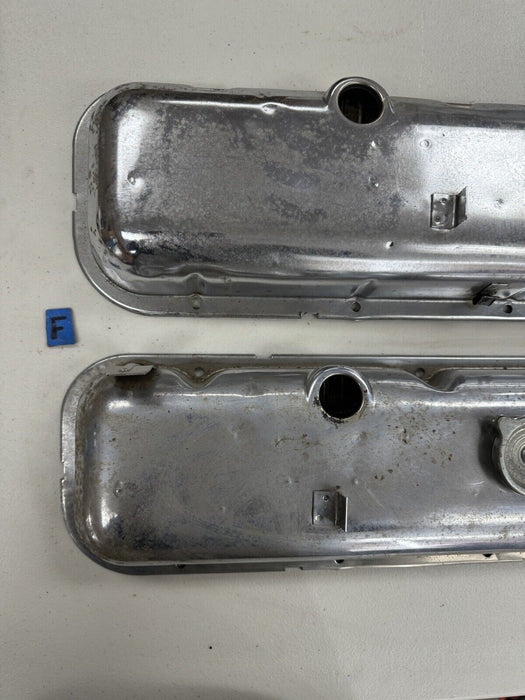 1965-1974 Corvette C3 GM 427 Big Block BBC Valve Covers Chrome Pair OEM #3274E