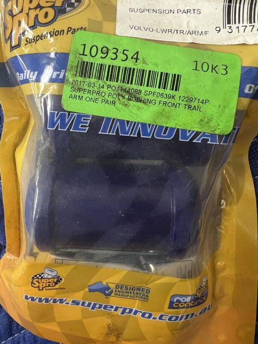 1975-1993 Volvo 240 Poly Front Trailing Rod Bushing Kit SuperPro IPD #3195E