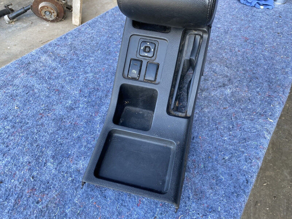 99-01 ISUZU VEHICROSS Center Console Black Leather Armrest OEM Gray #1399E