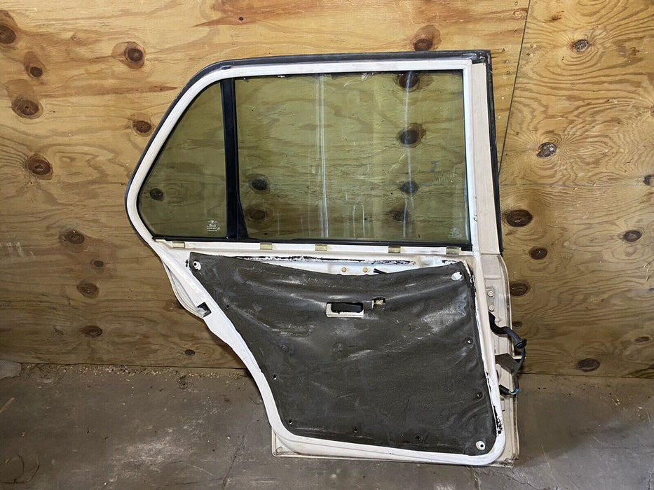 84-91 BMW Sedan Driver Rear Door White Complete OEM 318i 325i 325ix E30 #806E