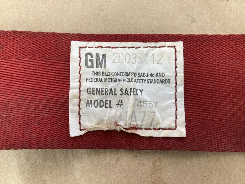 1976-1979 Cadillac Seville Rear Seat Belt Buckle Red Center Bench GM OEM #1802M