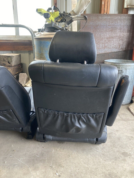 1986-1994 BMW 7 Series E32 Black Leather Bucket Seats Front L R Power OEM #789M