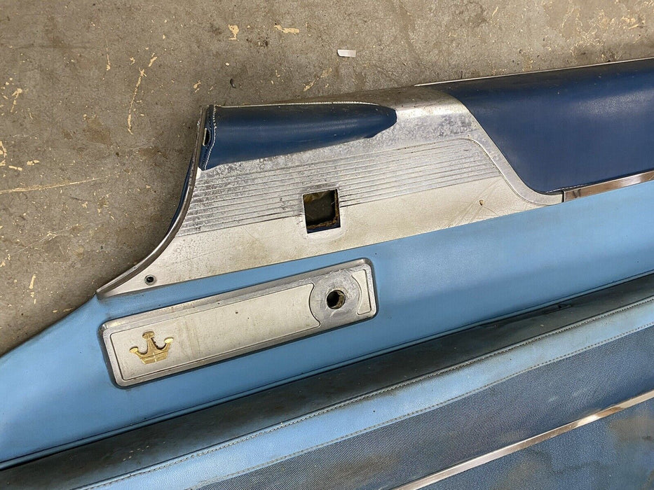 1955-1956 Chrysler Imperial Door Card Panel Set Of 4 Blue Front Rear OEM #2522E