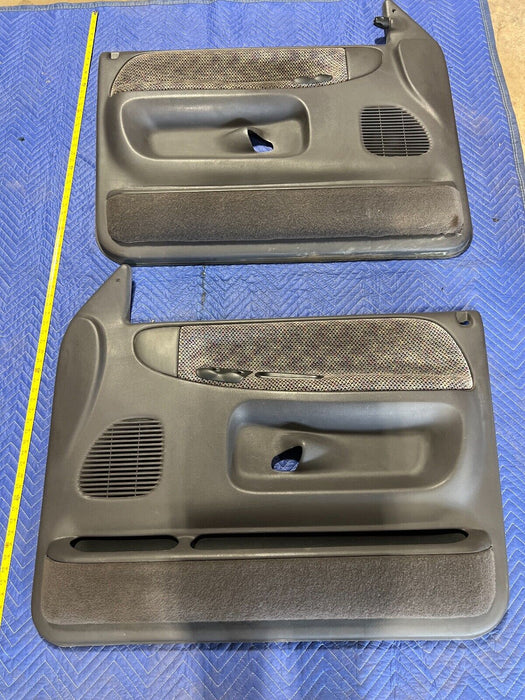 1998-2001 Dodge Ram 1500 Pair Dark Gray LH & RH Door Card Panel Trim OEM #768EM