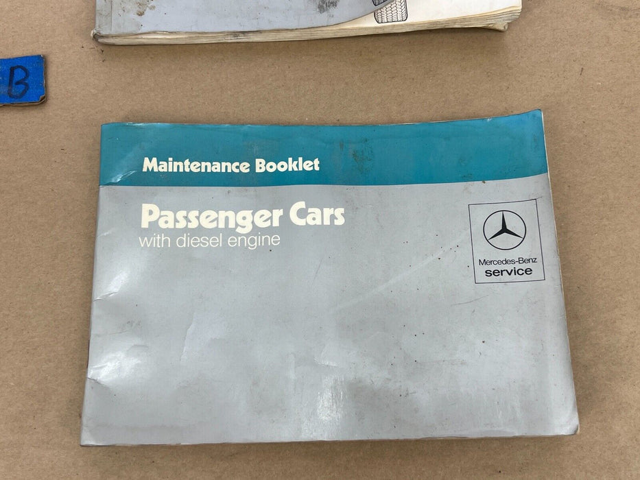 1979-1985 Mercedes 300SD W126 Owner's Manual & Maintenance Booklet OEM #281EM