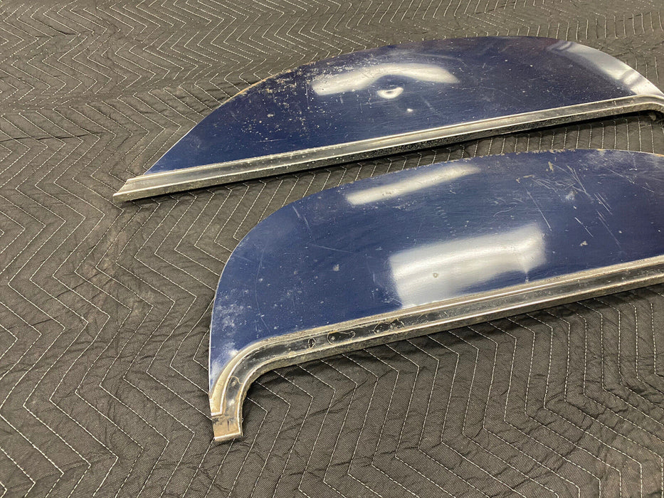 1964-1967 Buick Skylark Fender Skirts Pair Flush Mount OEM Blue Rear #2994E