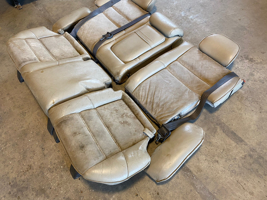 94-00 Volvo 850 850R V70 V70R XC Tan Rear Seat Leather Alacantara Stitched #426E