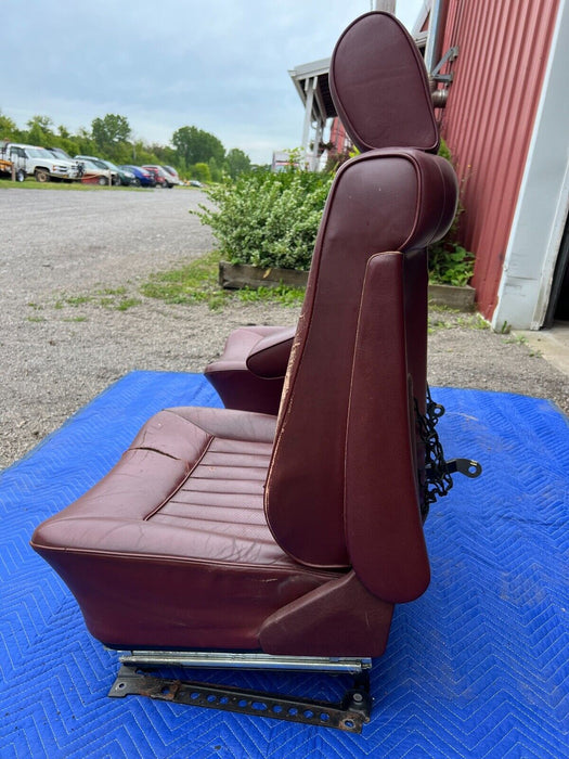 1979-1985 Mercedes 300SD W126 Front Leather Bucket Seats w/ Arm Rests OEM #320EM