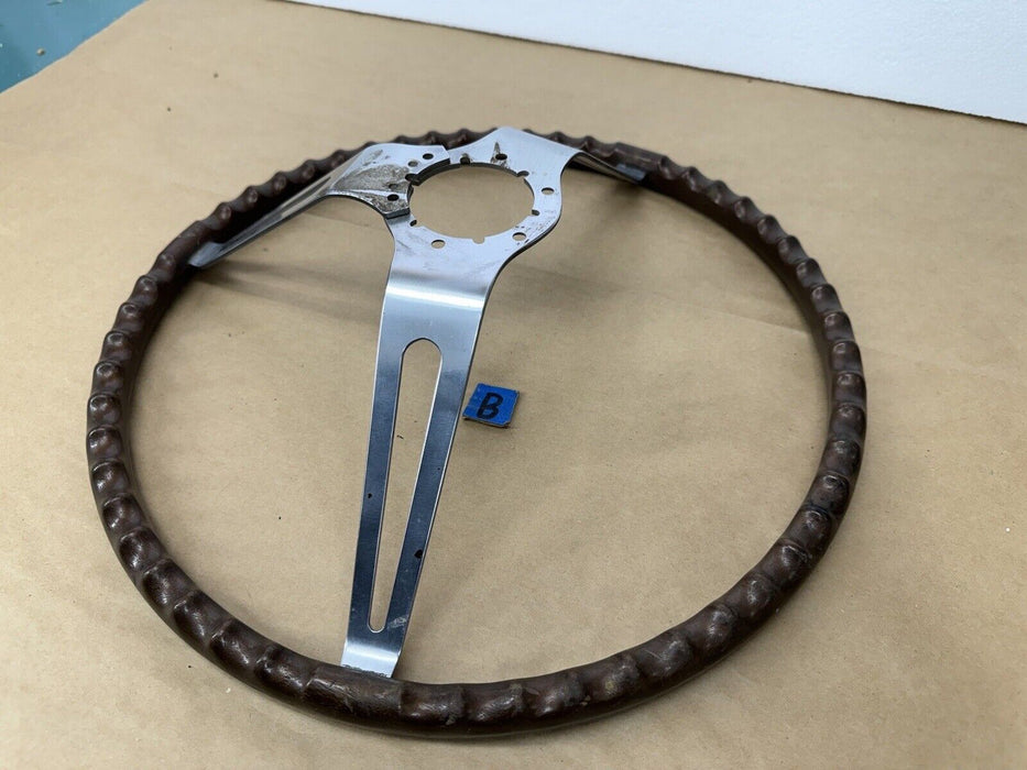 1963-1968 Corvette C2 C3 Walnut Wood Steering Wheel 3 Spoke OEM *NICE* #3237E