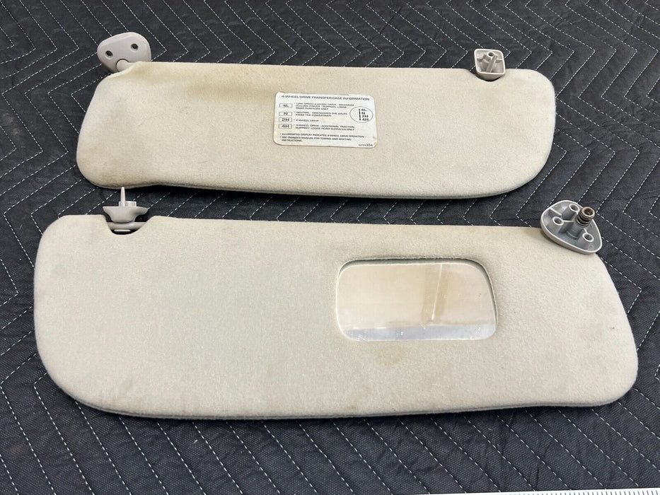 1998-2001 Dodge Ram 1500 Pair of Left & Right Tan Shade Sun Visor OEM #723EM