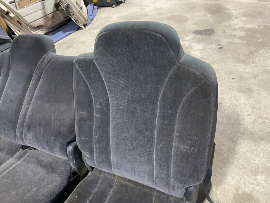 2001-2004 Dodge Dakota Crew Cab Dark Gray Cloth Rear Seat Set OEM 60/40 #2471E