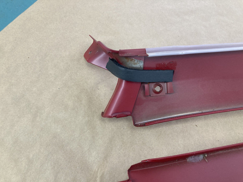 1976-1979 Cadillac Seville A Pillar Trim Pair LH RH Red Interior GM OEM #1816M