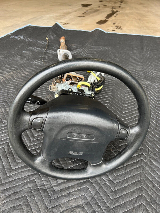 1998-2002 Isuzu Trooper Steering Wheel & Column w/ Stalks & Ignition OEM #969EM