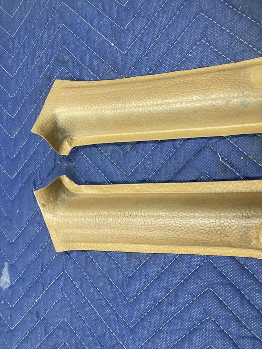 1975-1985 Volvo 242 240 244 B Pillar Trim Tan Pair Left Right LH RH #1664M