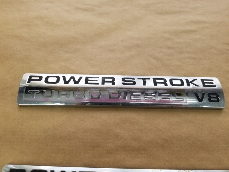 2005-2007 FORD F-350 6.0 TURBODIESEL V8 POWERSTROKE BADGE EMBLEMS OEM  #CN631