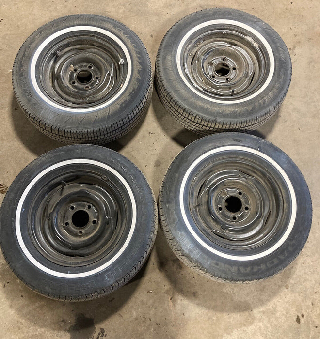 1976-1979 Cadillac Seville Set Of 4 Rims And Tires Wheels 15” R15 GM OEM #1848M