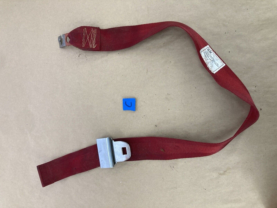 1976-1979 Cadillac Seville Rear Seat Belt Buckle Red Center Bench GM OEM #1802M