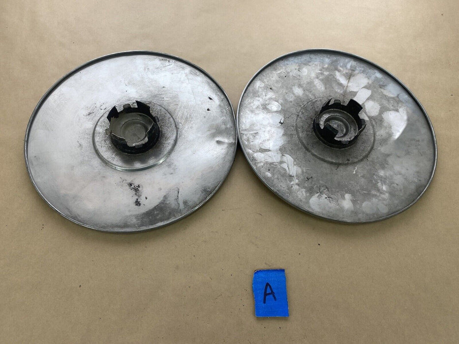 1985-1990 Volvo 740 760 Hub Cap Center Caps OEM 11.25” Diameter Pair #2709E