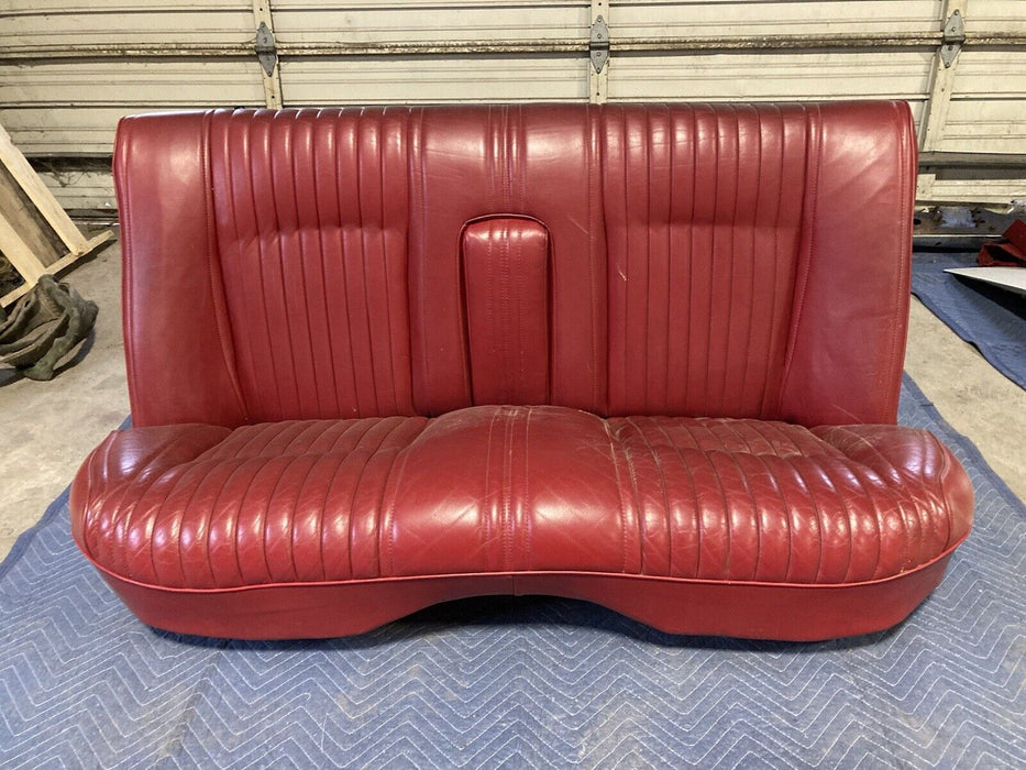 1976-1979 Cadillac Seville Rear Bench Seat Red Leather Sedan OEM #1747M