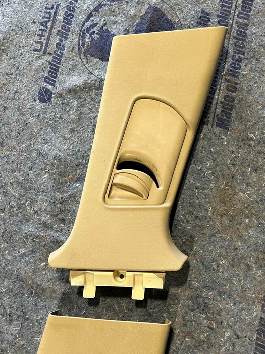 02-08 Audi A4 B6 Sedan B Pillar Seat Belt Retractor Upper Lower L & R Tan #234EM