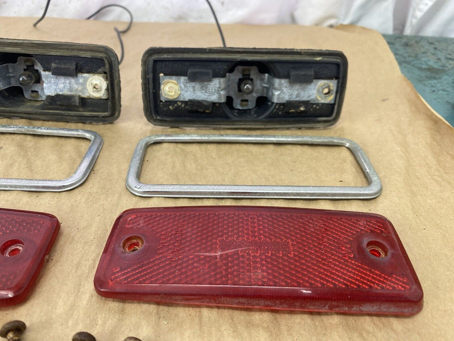 1969-1974 Volvo 144 145 Rear Side Quarter Marker Lights Pair Red OEM #2474E