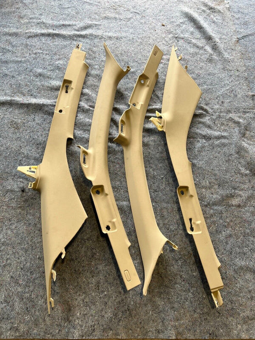 02-08 Audi A4 B6 Sedan Tan Overhead A to C Pillar Roof Curtain Trim OEM #235EM