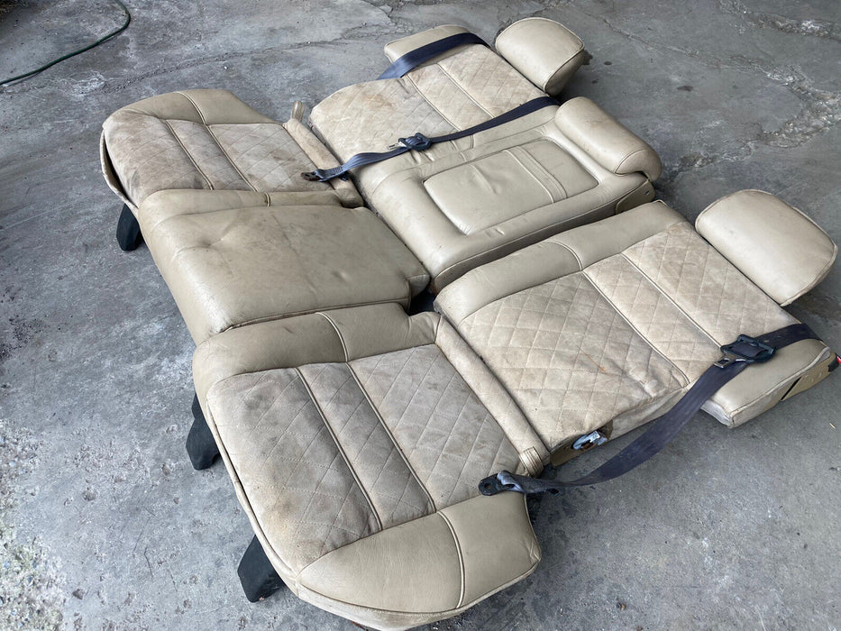 94-00 Volvo 850 850R V70 V70R XC Tan Rear Seat Leather Alacantara Stitched #811E