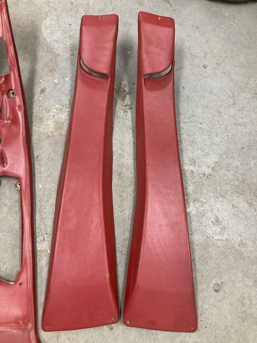 1976-1979 Cadillac Seville B Pillar Trim Upper Lower Left Right Red OEM #1821M