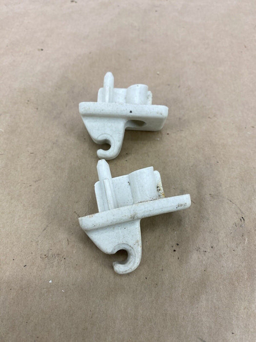 1986-1993 Volvo 240 242 244 245 Sun Visor Retaining Clips Pair Tan OEM #2499E