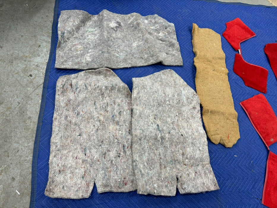 1968-1982 Corvette C2 C3 Carpet Insulation Pads Red Coupe Floor Panel #3248E