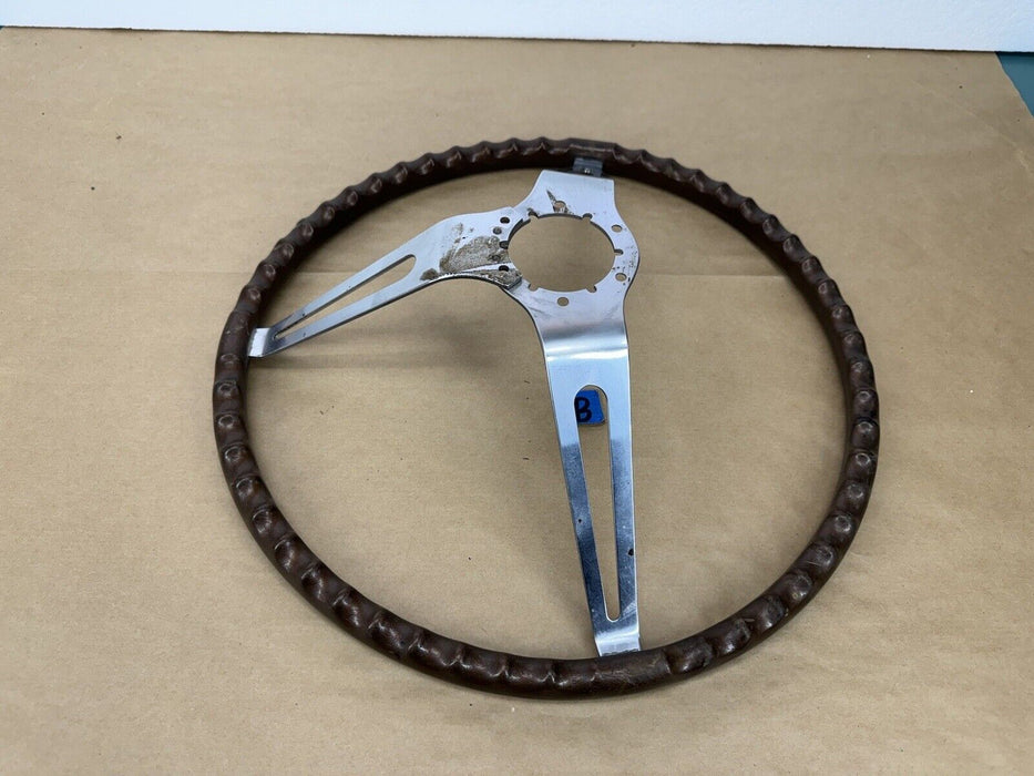 1963-1968 Corvette C2 C3 Walnut Wood Steering Wheel 3 Spoke OEM *NICE* #3237E